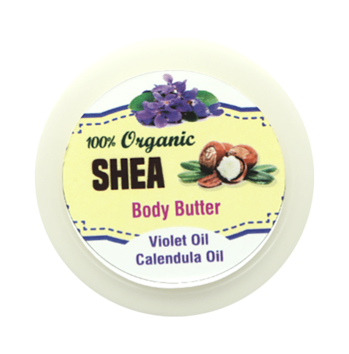 Ovin 100% Organic Body Butter with blend of Shea Butter, Calendula, Olive Oil, Bees Wax & Violet Oil formulated for Deep Moisturization & Dry Skin Cream Violet Oil and Calendula Oil