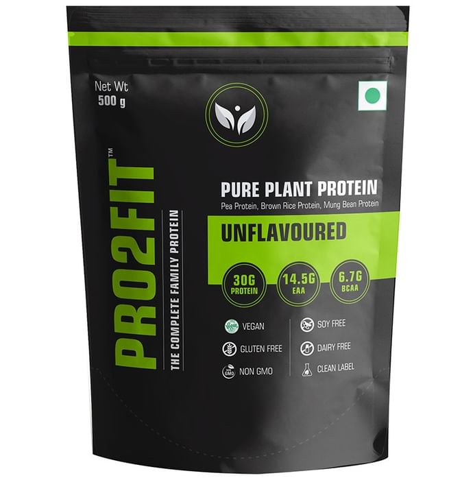 Pro2fit Unflavoured Pure Plant Protein (500gm Each)