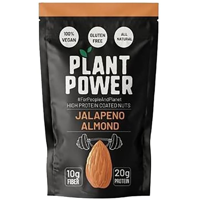 Plant Power High Protein Coated Nuts Jalapeno Almond