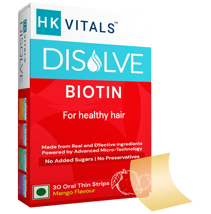 HealthKart HK Vitals Disolve Biotin Strip Mango