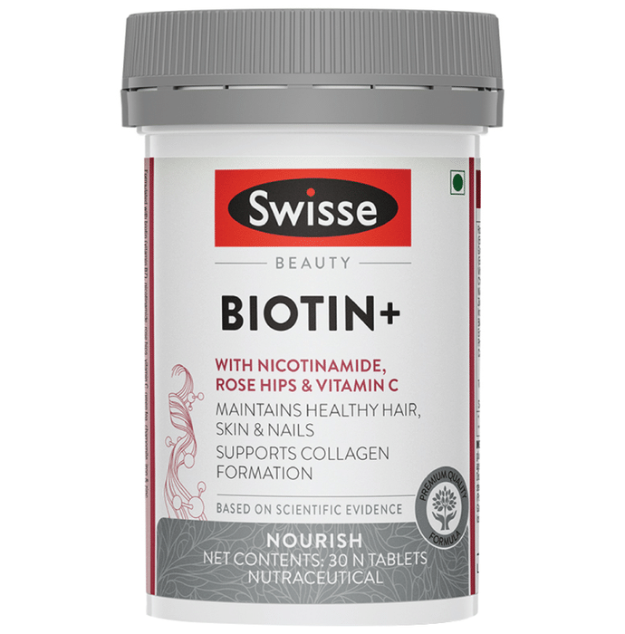 Swisse Beauty Biotin+ with Nicotinamide, Rose Hips & Vitamin C Tablet