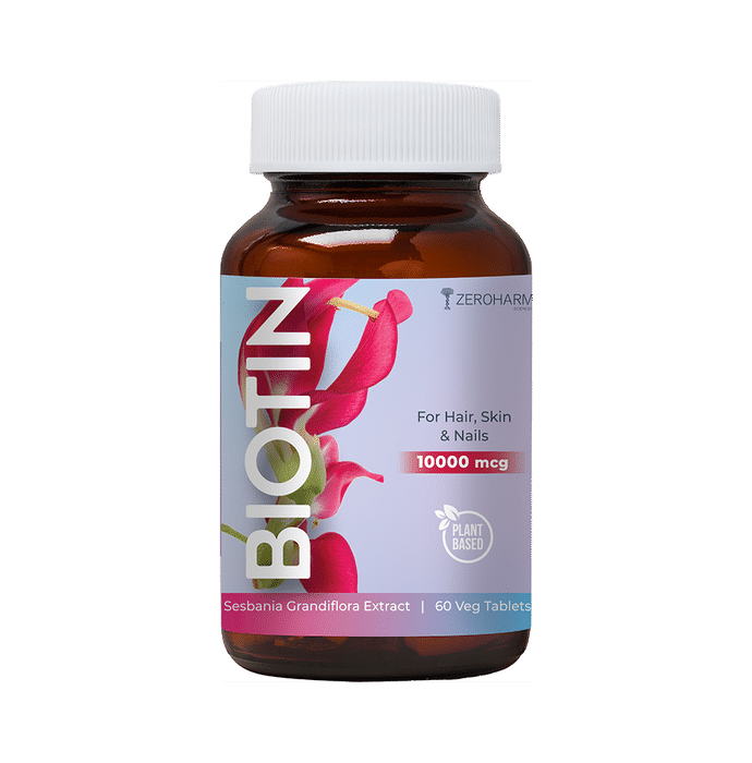 Zeroharm Sciences Biotin 10000 mcg Veg Tablet