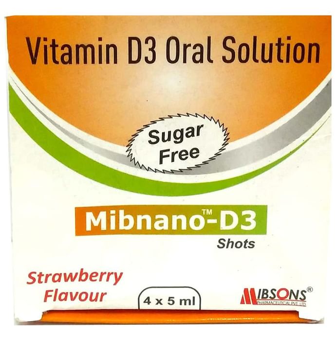 Mibnano-D3 Shots Strawberry Sugar Free