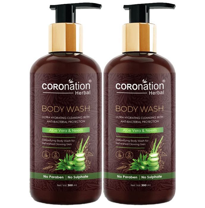 Coronation Herbal Aloe Vera & Neem Body Wash (300ml Each)