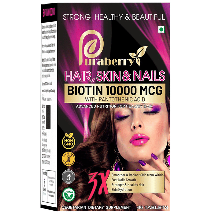Puraberry Biotin 10000mcg with Pantothenic Acid Tablet