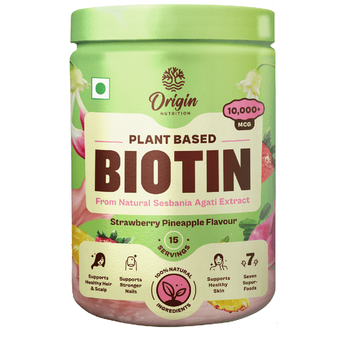 Origin Nutrition Plant Based Biotin Strawberry Pineapple