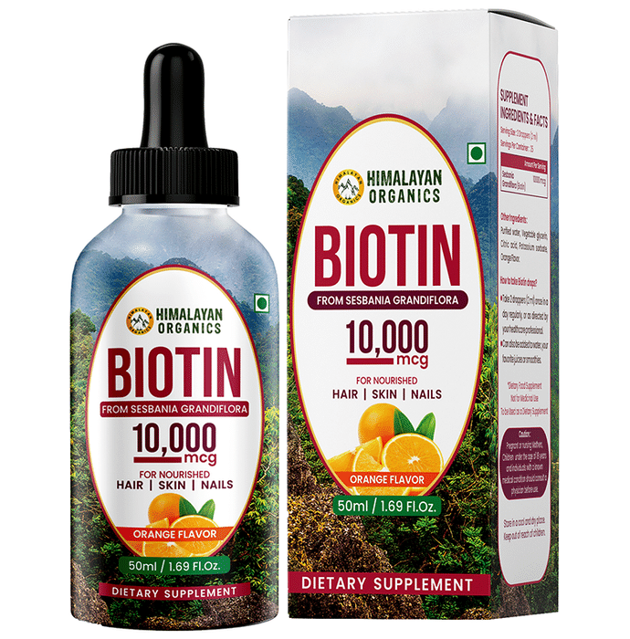 Himalayan Organics Biotin 10,000mcg Drop Orange