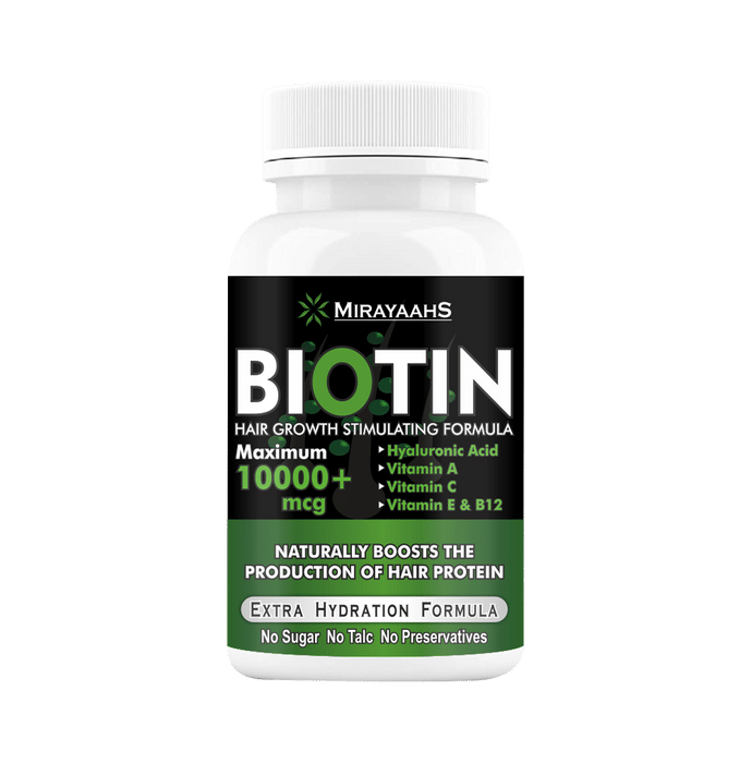 Mirayaahs Biotin 1000mcg Tablet Sugar Free