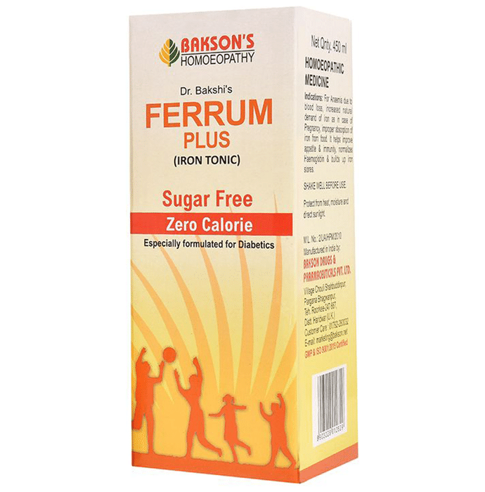 Bakson's Ferrum Plus Iron Tonic Sugar Free
