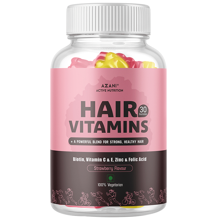 Azani Active Nutrition Hair Vitamins Gummies Strawberry