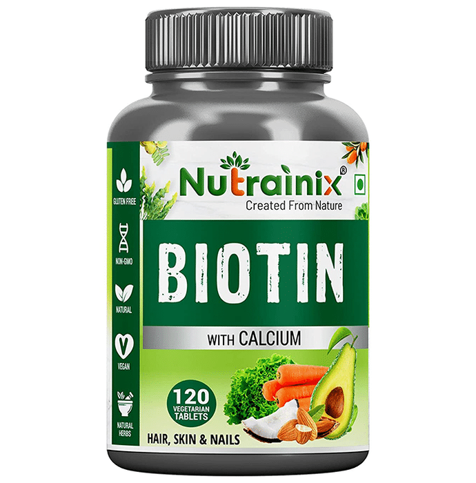 Nutrainix Biotin with Calcium Vegetarian Tablet