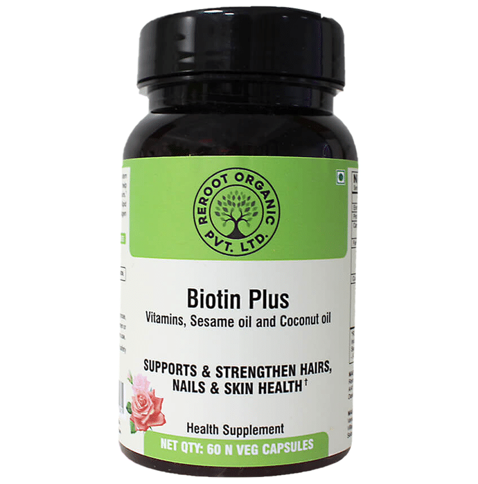 Reroot Organic Biotin Plus Veg Capsule