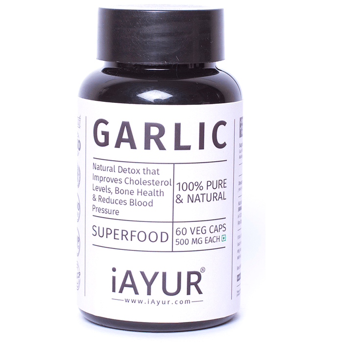 iAYUR Garlic Extract 500mg Veg Capsule