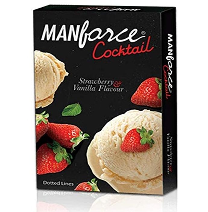 Manforce Strawberry & Vanilla Dotted-Ring Cocktail Condom