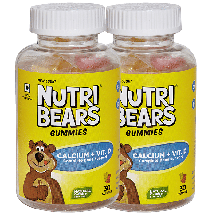 NutriBears Calcium+Vit D Complete Bone Support Gummies (30 Each)