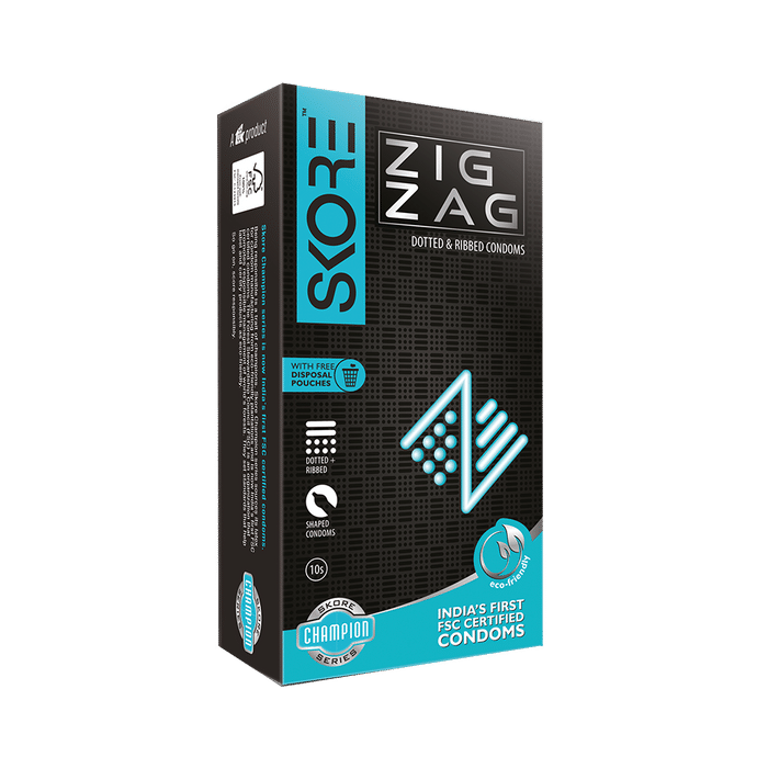 Virtual Combo Brand Combo Pack of Skore Zig Zag Dotted & Ribbed Condom, Skinthin Ultra thin Condom & Timeless Climax Delay Condom (10 Each)