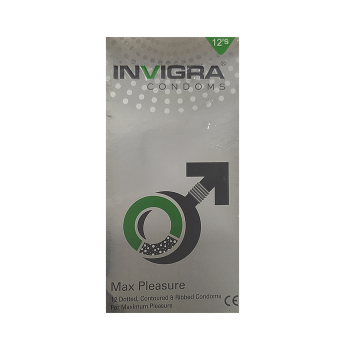 Invigra Ribbed and Dotted Condom Max Pleasure