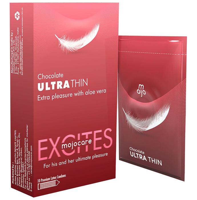 Mojocare Excites Ultra Thin Condom with Aloe Vera Chocolate