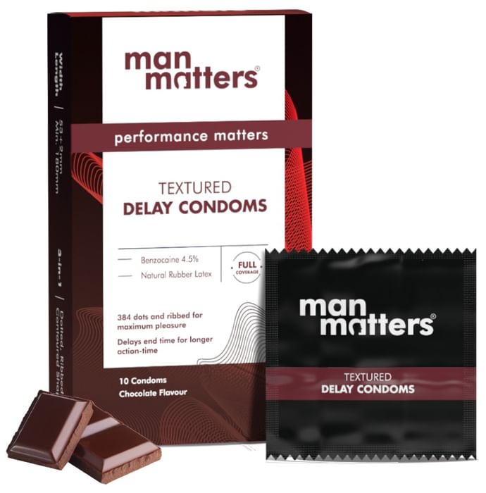 Man Matters Textured Delay Condom Chocolate