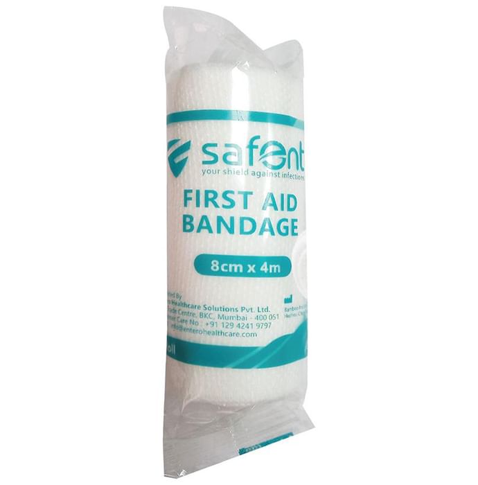 Safent First Aid Bandage 8cm x 4m