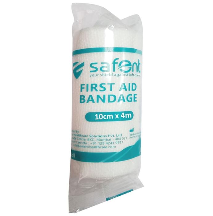 Safent First Aid Bandage 10cm x 4m