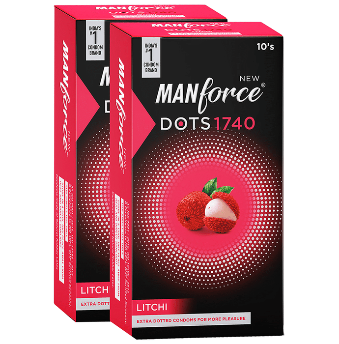 Manforce Dots 1740 Condom (10 Each) Litchi