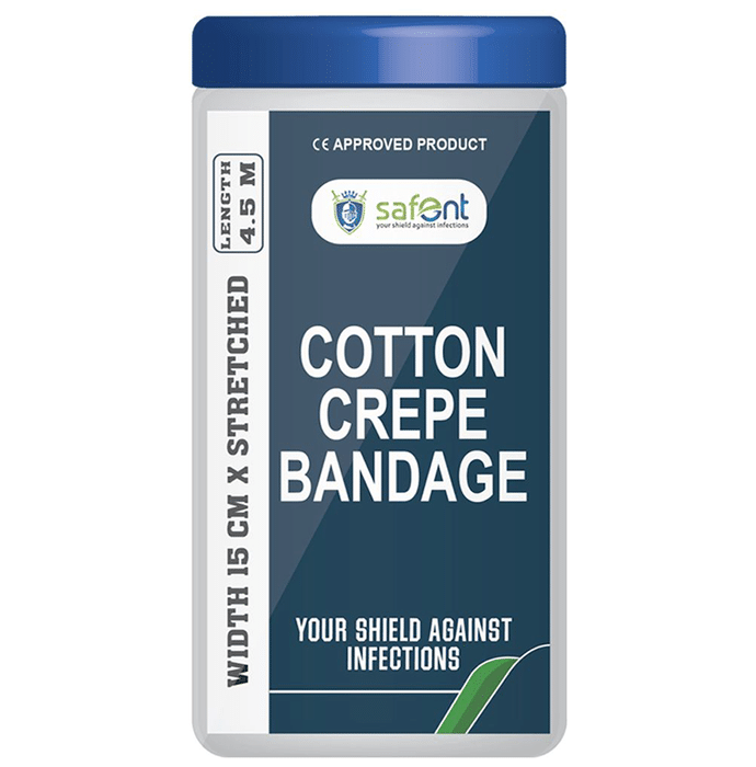 Safent Cotton Crepe bandage 15cm x 4.5m