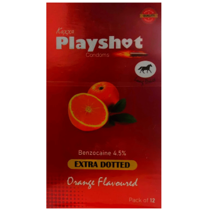 Kaxxa Playshot Extra Dotted Condom Orange