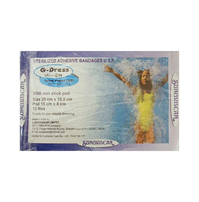 Surgiwear Sterilized Adhesive Bandages U.S.P. 20cm x 10.5cm
