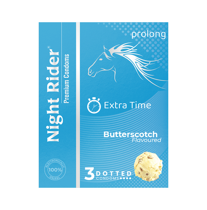 Night Rider Extra Time Dotted Condom Butterscotch