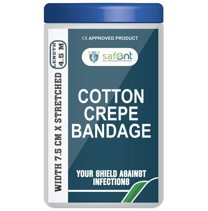 Safent Cotton Crepe bandage 7.5cm x 4.5m