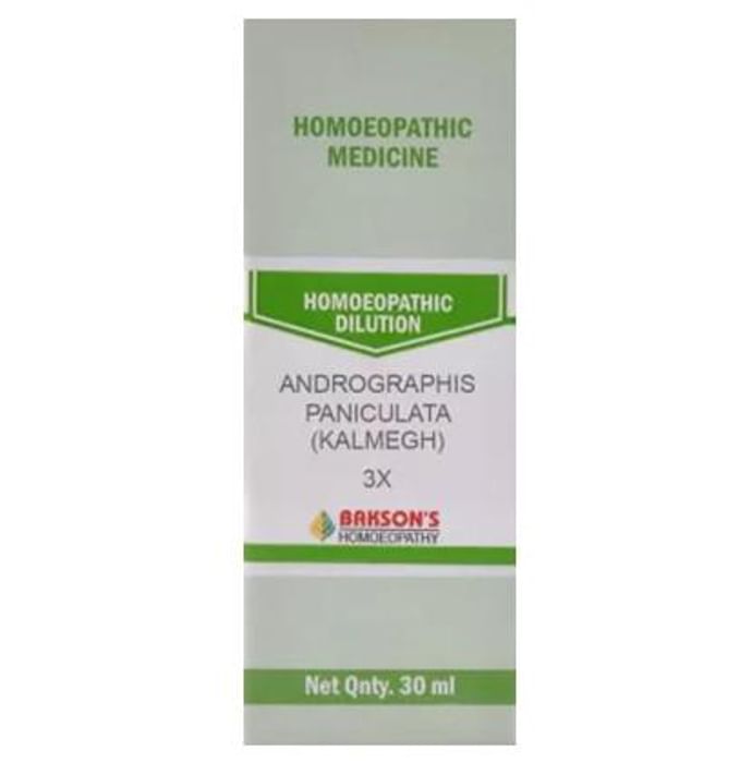 Bakson's Andrographis Paniculata (Kalmegh) Dilution 3X