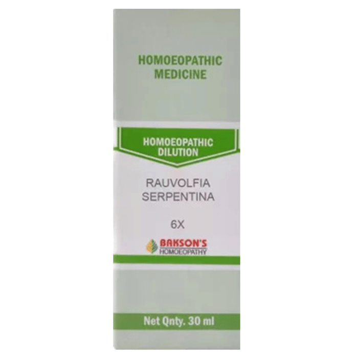 Bakson's Rauvolfia Serpentina Dilution 6X