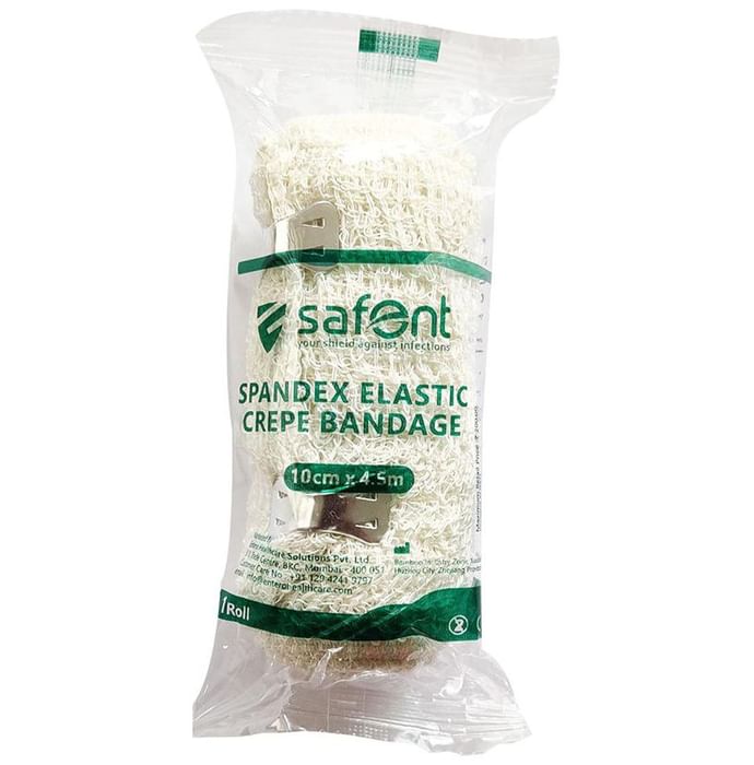 Safent Spandex Elastic Crepe bandage 10cm x 4.5m
