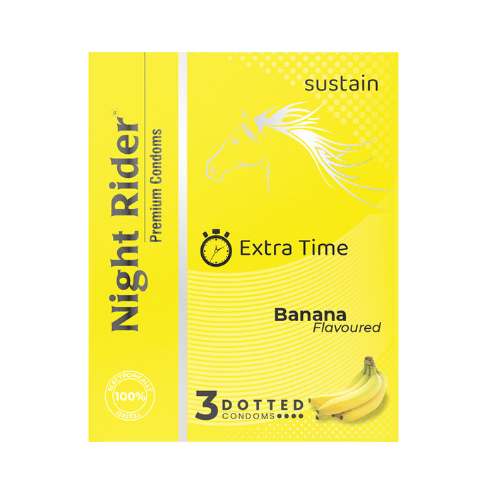 Night Rider Extra Time Dotted Condom Banana