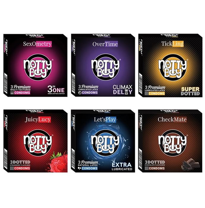 Notty Boy Condom (3 Each) Honeymoon Combo