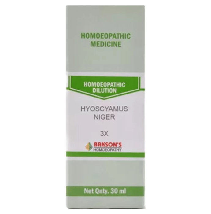 Bakson's Hyoscyamus Niger Dilution 3X