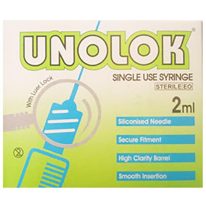 Unolok Syringe with Needle 2ml 26G x 1.5inch