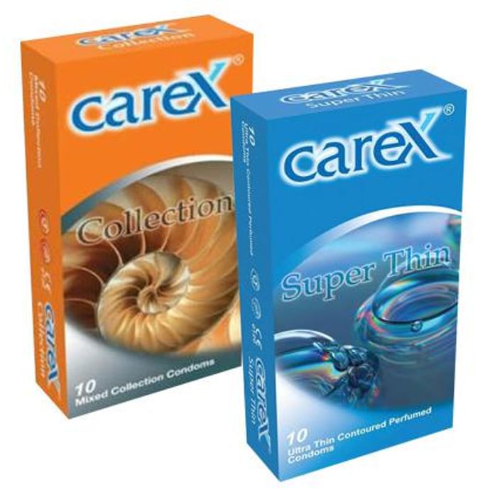 Carex Combo Pack of Super Thin and Collection Condom (10 Each)