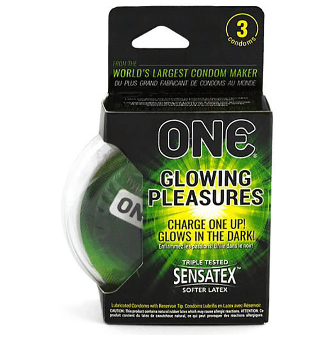 One Glowing Pleasures Condom