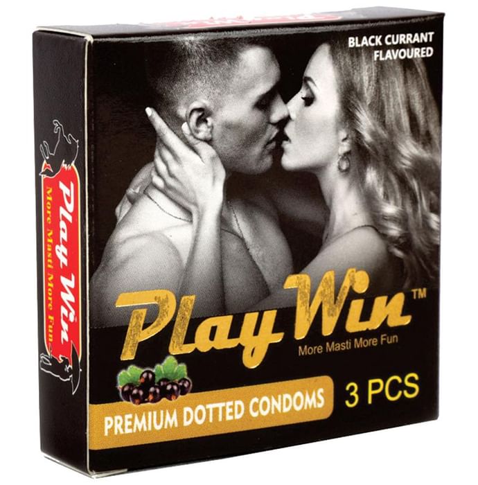 Play Win Premium Dotted Condom Blackcurrant