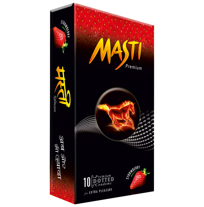Masti Premium Dotted Condom Strawberry
