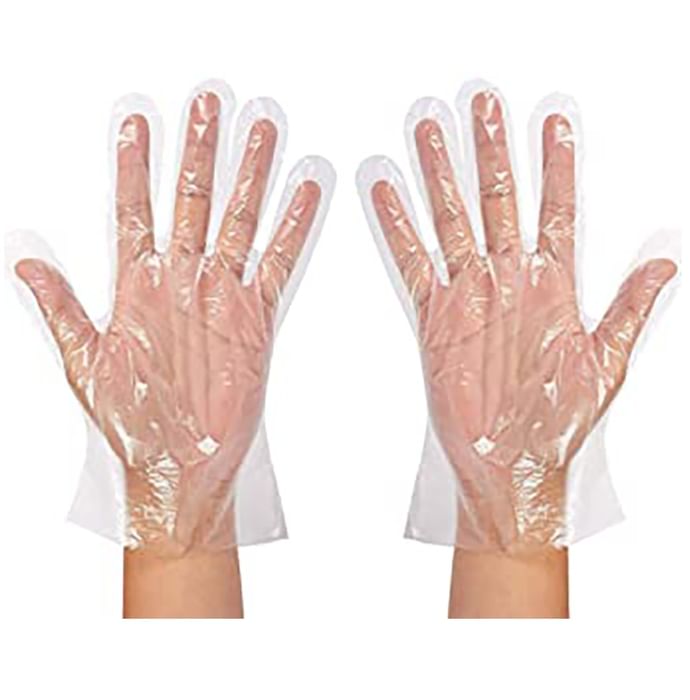 Fine Morning Pharma Transparent Disposable Plastic Hand Gloves Free Size