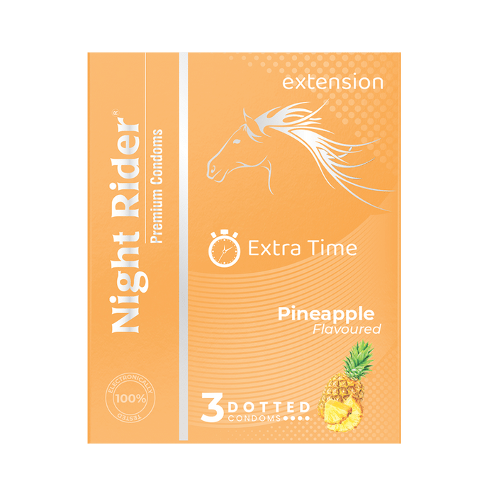 Night Rider Extra Time Dotted Condom Pineapple