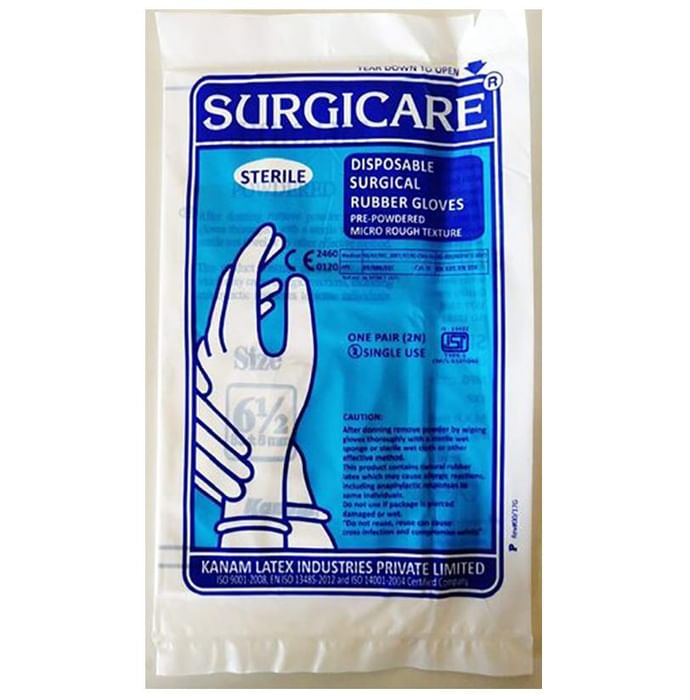Surgicare Disposable Rubber Gloves 7.5