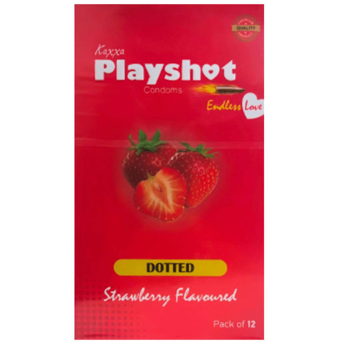 Kaxxa Playshot Dotted Condom Strawberry