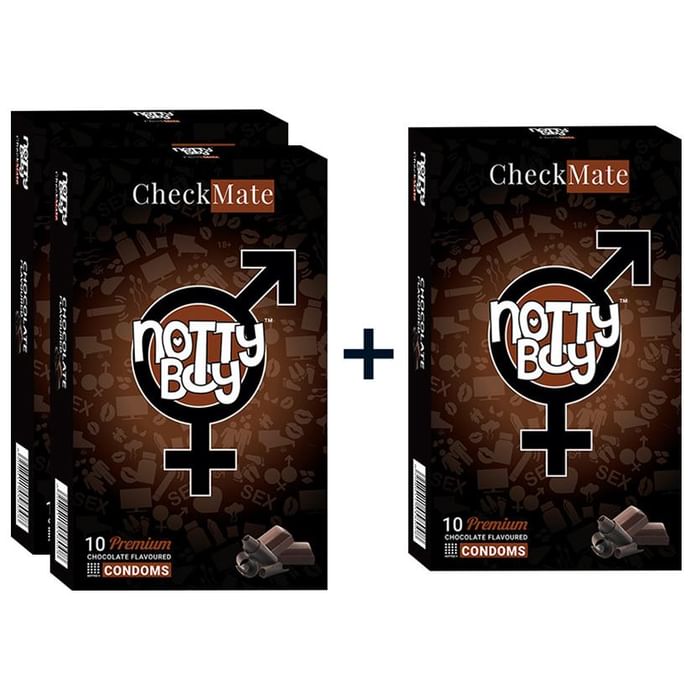 Notty Boy Check Mate Condom Buy 2 Get 1 Free (10 Each)