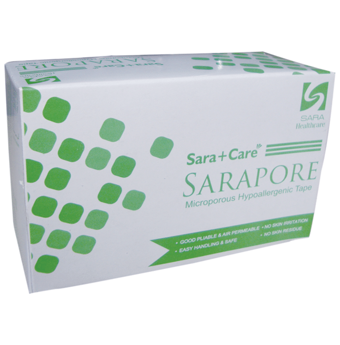 Sara+Care Sarapore Microporus Hypoallergenic Tape (5 Meter) 2 inch