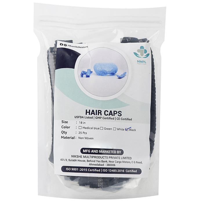 NMPL Hygiene Care Hair Cap Black