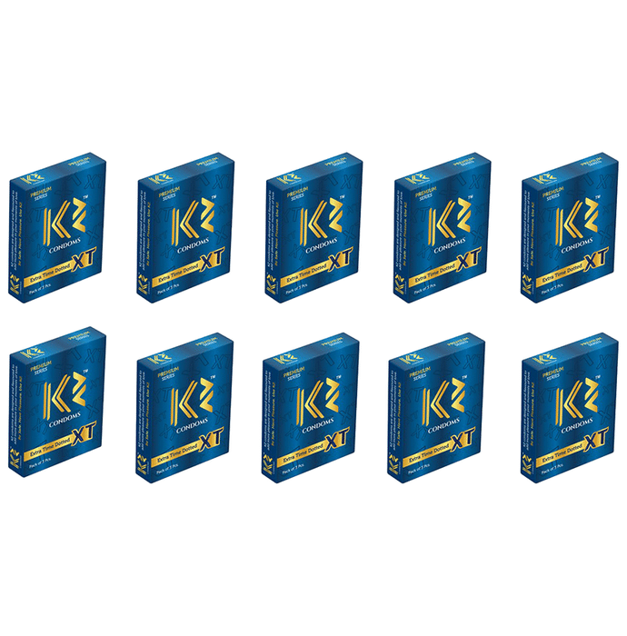 K2 Premium Series Extra Time Dotted Condom (3 Each)